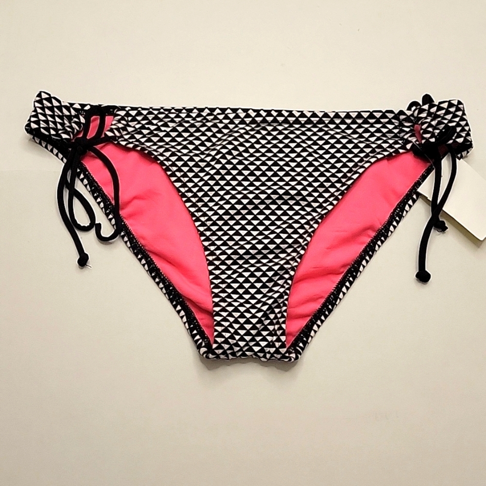 ARIZOBA JEAN CO Pink & Black Adorable Sizzling Swimwear Bottom Size Large NWT